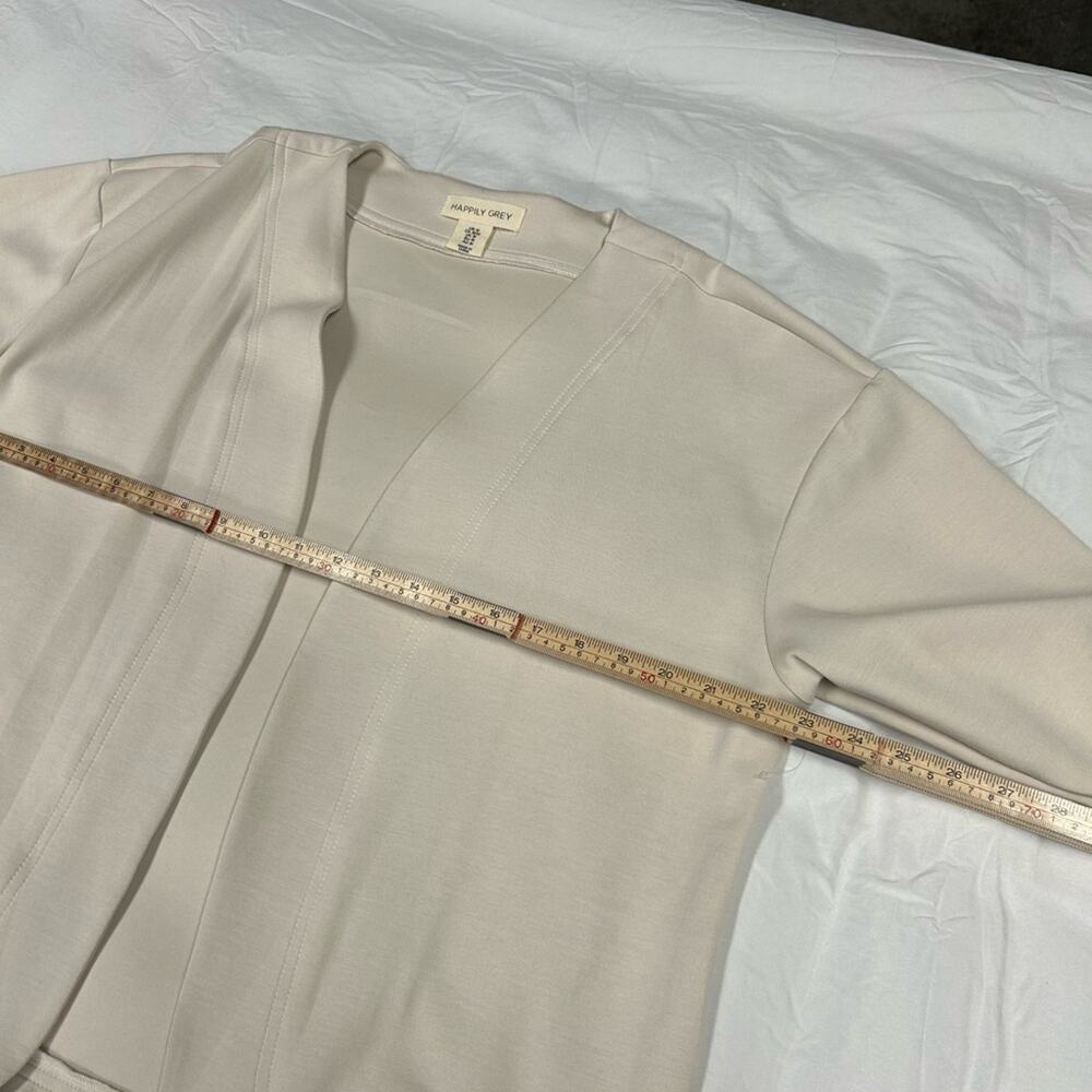 Happily Grey Cream Long Sleeve Topper Cardigan Modal Women’s Size Medium Soft - Picture 8 of 9
